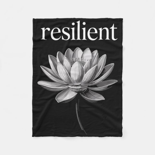 Resilient Mental Strength Self-esteem Motivation R Fleece Blanket (Front)