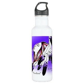 Resilient woman via eagle feathers water bottle