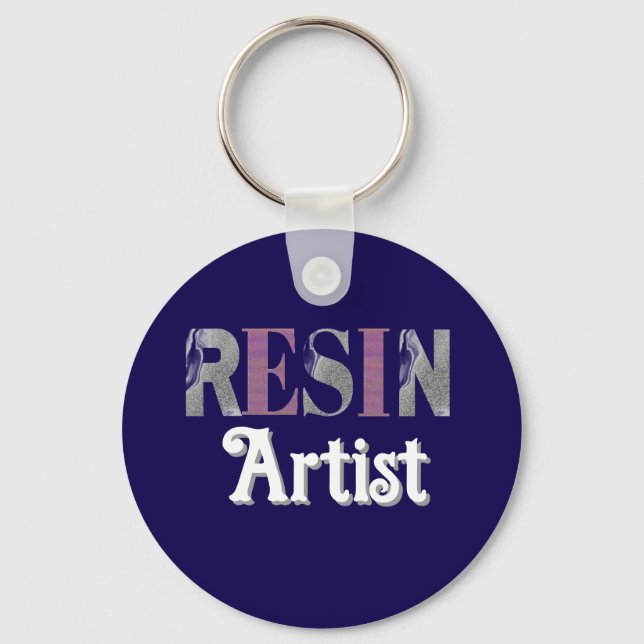 Resin Artist Crafter  Key Ring (Front)