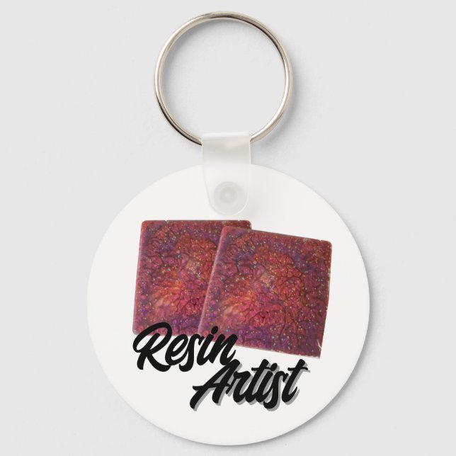 Resin Artist Sparkle Crafter  Key Ring (Front)