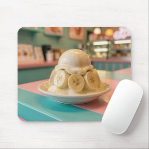Resin Banana Sundae   Retro Ice Cream Shop Mouse Mat