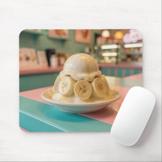 Resin Banana Sundae | Retro Ice Cream Shop Mouse Mat