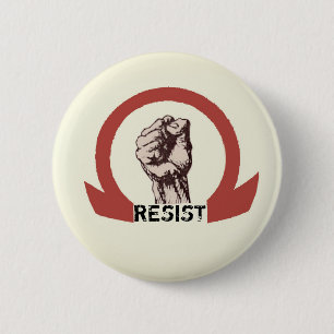 RESIST 6 CM ROUND BADGE