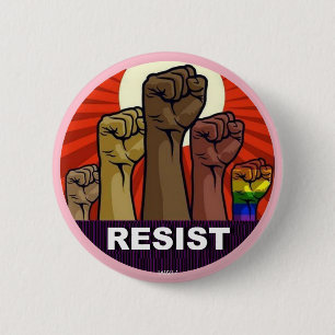 RESIST 6 CM ROUND BADGE