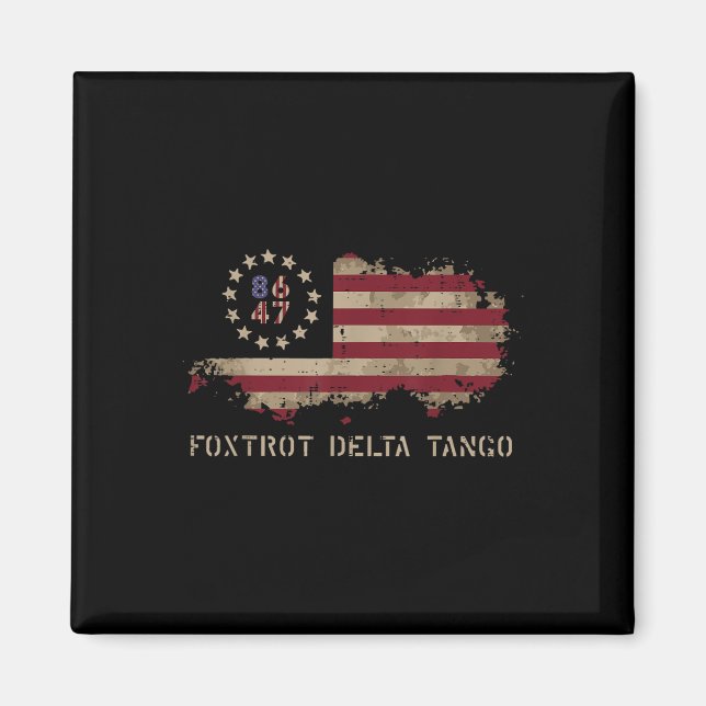 Resist 8647 Foxtrot Delta Tango Usa Flag Protest M Magnet (Front)