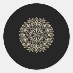 Resist 8647 Trump Mandala Political Resistance Fem Classic Round Sticker