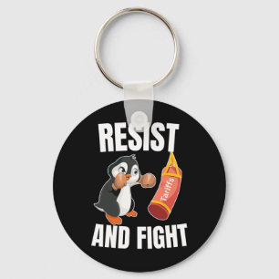 Resist And Fight Penguin Boxing Tariff Penguins Ac Key Ring