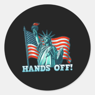 Resist And Protest Funny Statue Of Liberty Gifts D Classic Round Sticker