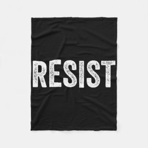 Resist Anti-trump Protest March Political Defiant Fleece Blanket