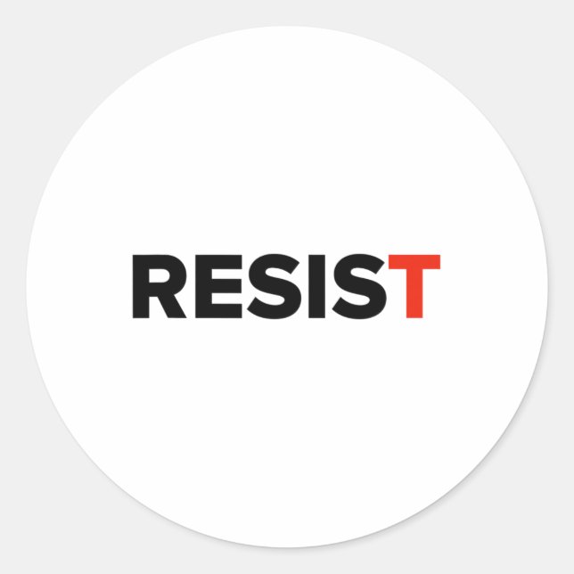 Resist. Anti Trump #resist 1  Classic Round Sticker (Front)