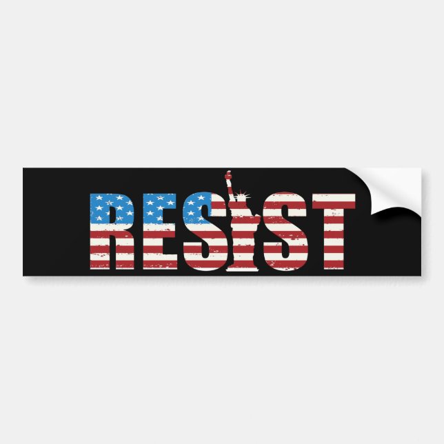 Resist Anti Trump Resistance Persist 2 Bumper Sticker (Front)