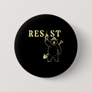 Resist Bear Fist Protest Equality Anti Men Women K 6 Cm Round Badge