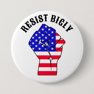 Resist Bigly Anti-Trump 7.5 Cm Round Badge