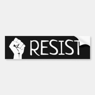 RESIST Black and White Anti Trump Bumper Sticker
