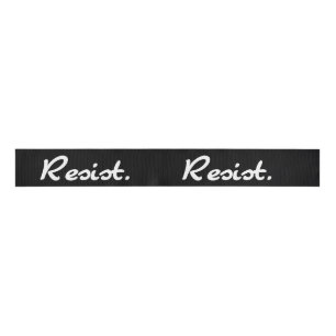 Resist Black and White Resistance Grosgrain Ribbon
