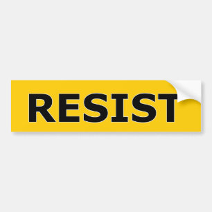 RESIST - Black on Yellow Bumper Sticker