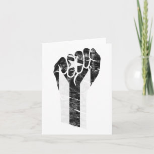 Resist Black Puerto Rico Flag Resiste Fist Puño Card