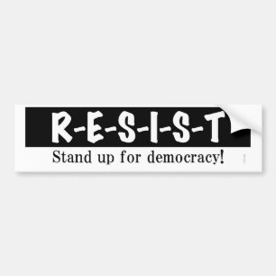 RESIST - block Bumper Sticker