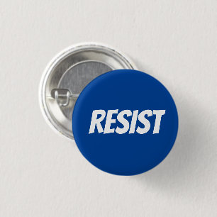 "Resist" blue white - 3 Cm Round Badge