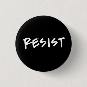 Resist button, small 3 cm round badge