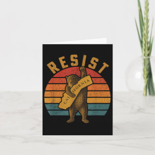 Resist California Bear  Card