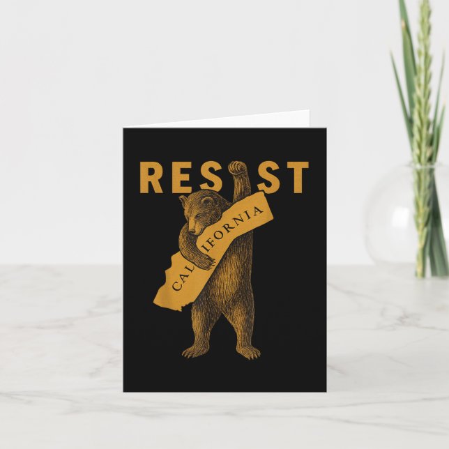 Resist California Bear  Card (Front)