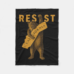 Resist California Bear Fleece Blanket