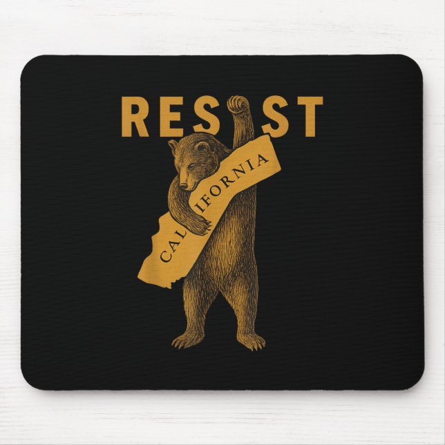 Resist California Bear  Mouse Mat (Front)