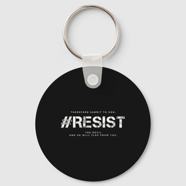 #resist Christian  Key Ring (Front)