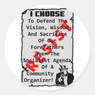 Resist! Classic Round Sticker