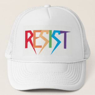 Resist Colourful Rainbow Trucker Hat