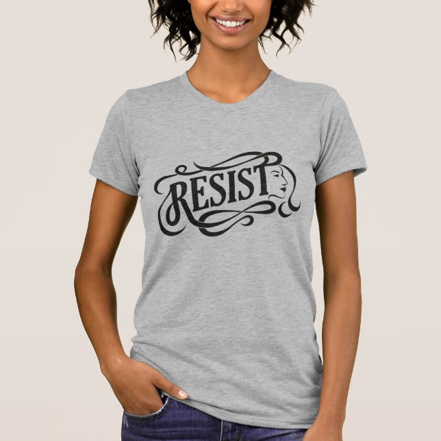 Resist Crewneck Tee - Heather Grey (Front)