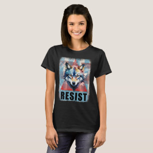 Resist Defy Political Wolf T-Shirt
