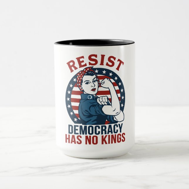 resist democracy has no kings mug (Center)
