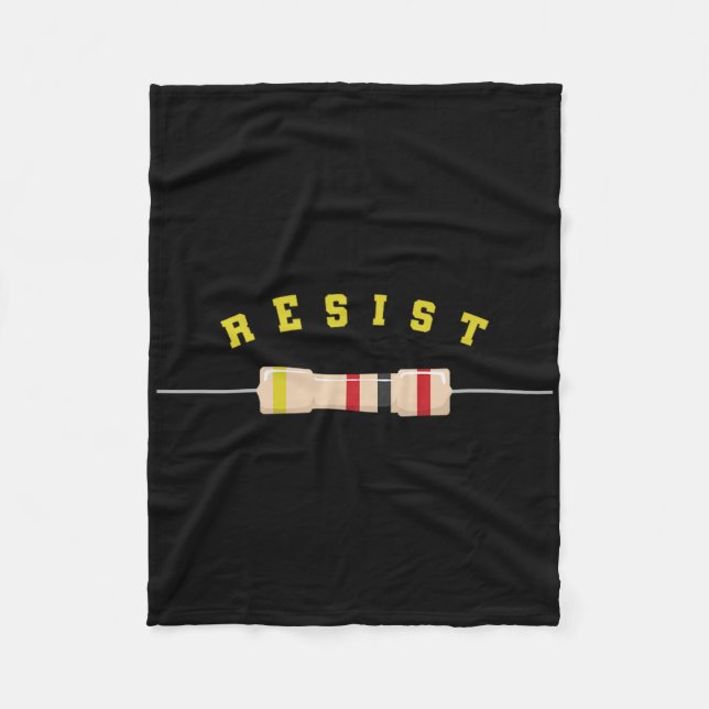 Resist Electronic Component Electronics  Fleece Blanket (Front)