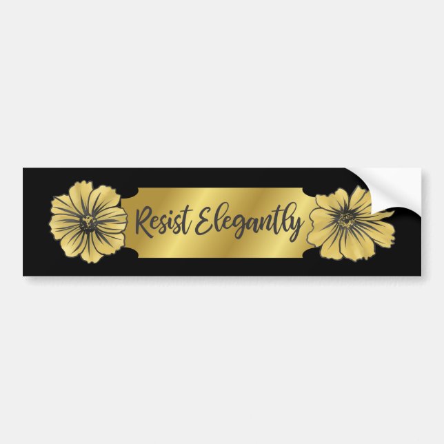Resist Elegantly Bumper Sticker (Front)