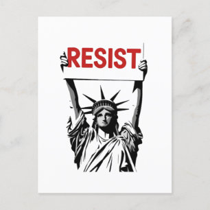 Resist Fascism Floral Transgender LGBTQ Anti-Trump Holiday Postcard