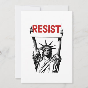 Resist Fascism Floral Transgender LGBTQ Anti-Trump Invitation