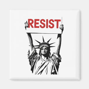 Resist Fascism Floral Transgender LGBTQ Anti-Trump Magnet