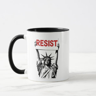 Resist Fascism Floral Transgender LGBTQ Anti-Trump Mug