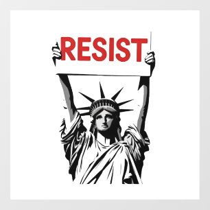 Resist Fascism Floral Transgender LGBTQ Anti-Trump Window Cling