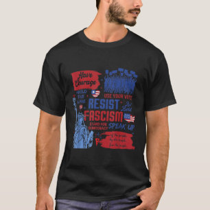 Resist Fascism Liberal Activist Anti-trump 4th Of T-Shirt