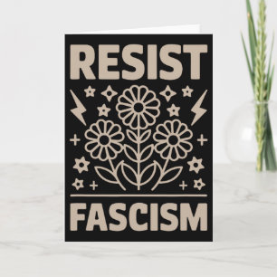 Resist Fascism Protest Trump Anti Trump 12  Card