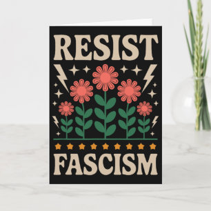Resist Fascism Protest Trump Anti Trump 14  Card