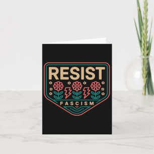 Resist Fascism Protest Trump Anti Trump 2  Card
