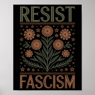 Resist Fascism Protest Trump Anti Trump _3  Poster
