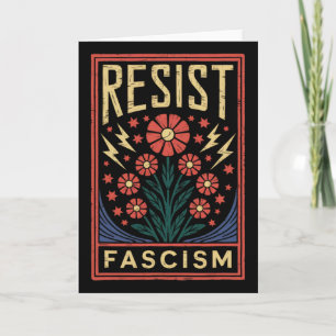 Resist Fascism Protest Trump Anti Trump _4  Card