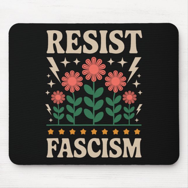Resist Fascism Protest Trump Anti Trump 5  Mouse Mat (Front)
