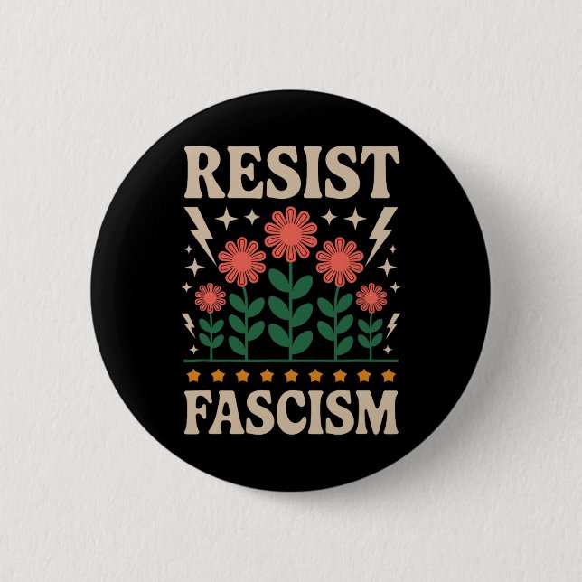 Resist Fascism Protest Trump Anti Trump  6 Cm Round Badge (Front)