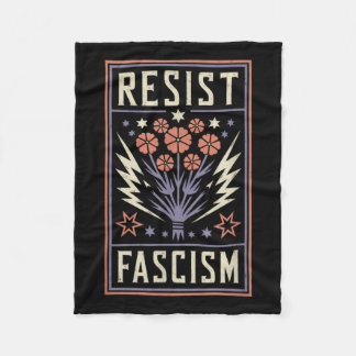 Resist Fascism Protest Trump Anti Trump _6  Fleece Blanket